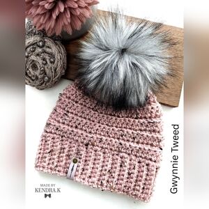 Women's Handmade Beanie with Pom Pom